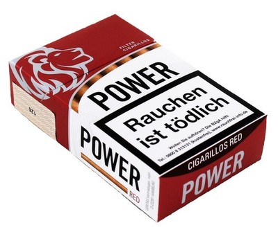 Power red Filter Cigarillos Naturdeckblatt (2 Stangen)