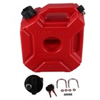 Lockable 5L Fuel Tanks Plastic Petrol Cans Car Mount Motorcycle Jerrycan9174