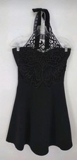Charlotte Russe Halter Dress Size S Fit & Flare Stretch Little Black Dress