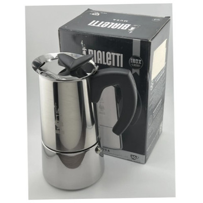 Bialetti Musa Coffee Espresso Maker, 10 Cups Stainless Steel, Induction & Stove