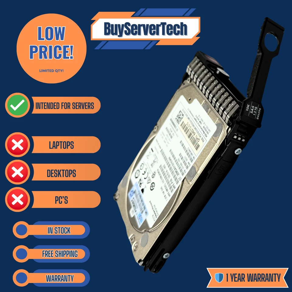 HP 872479-B21 781578-001 781518-B21 1.2TB 10K SAS 12Gb/s 2.5" HDD | 0 Hours - 1Y - Image 3 of 4