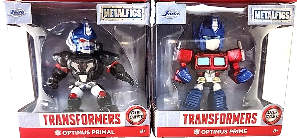Transformers Jada Metalfigs Die-Cast 4 bonecos coleção completa novo na caixa - Imagem 2 de 4