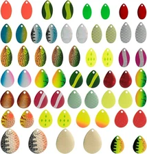 Dr.Fish 60 Pack Spinner Blades Colorado and Multiple sizes (2, 3, 4, 5) 