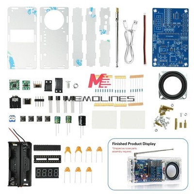87.5-108MHz Digital FM Radio   Electronic Kit Soldering Practice Learning Kit &e