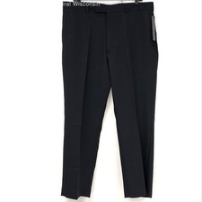 NWT Perry Ellis Portfolio Black Tapered Leg Dress Pants Men  s Sz 36x29