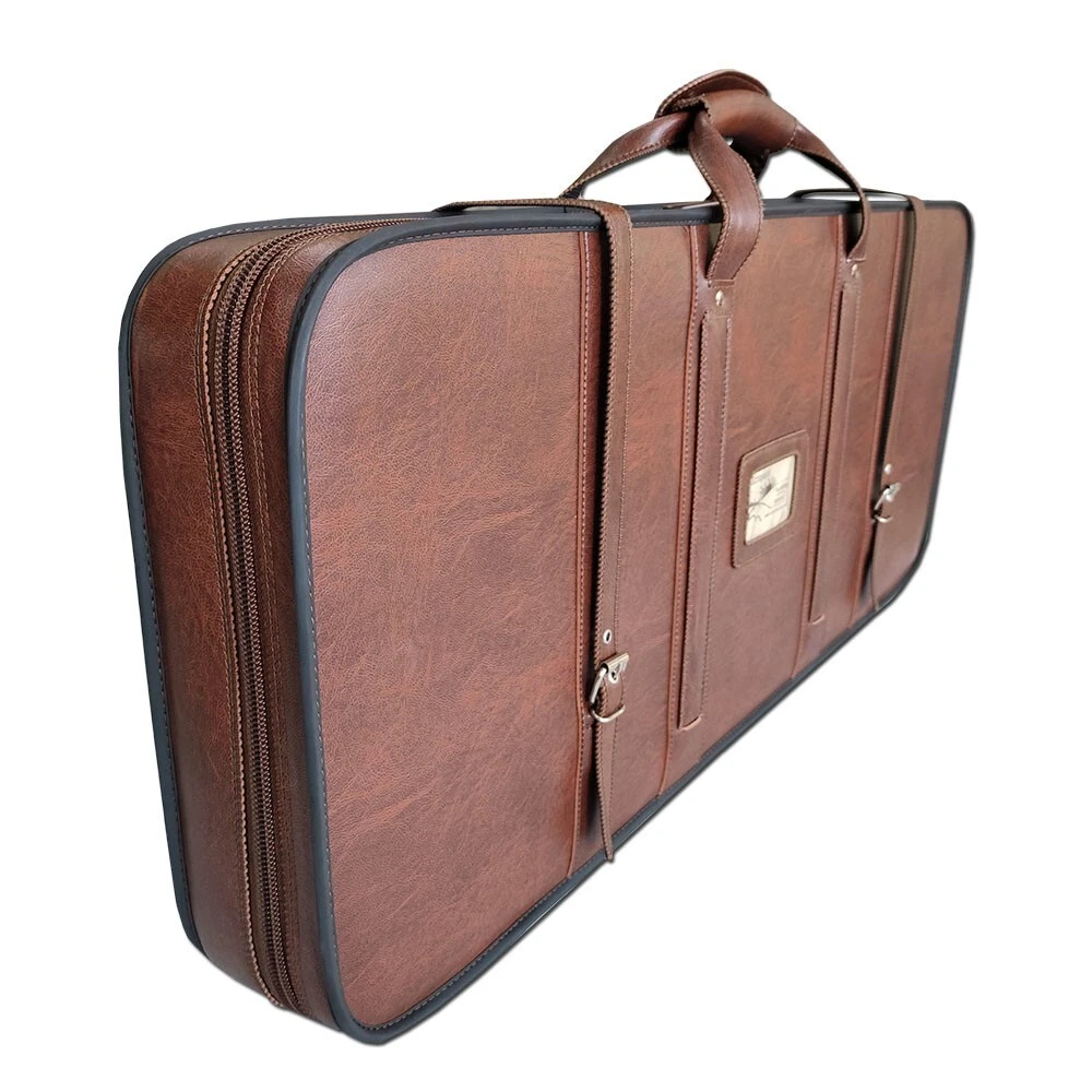 Two Barrel Shotgun Hard Shell PU Leather Handmade Rigid Case