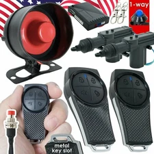 Gravity GSX 1 Way Keyless Entry Car Alarm System w/ 2 Remotes + 2 Car Door Locks