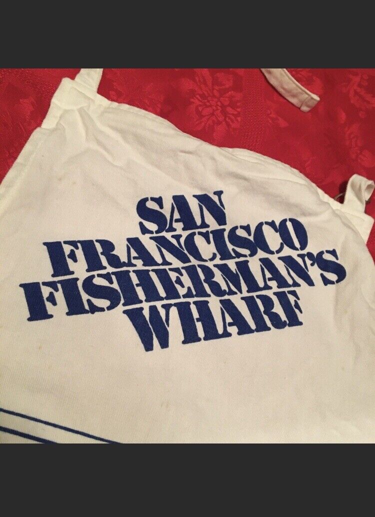 San Francisco Apron  Fisherman’s Wharf   kitchen decor Kitchen Fishing VTG 1979