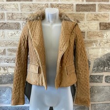 Roberto Cavalli Short Women Jacket Gold Genui...