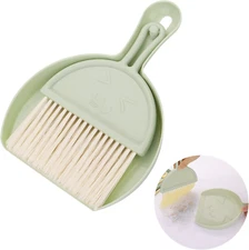 Small Dustpan and Brush Set, Mini Dust Pan with Broom Set Hand Dustpan Portable 