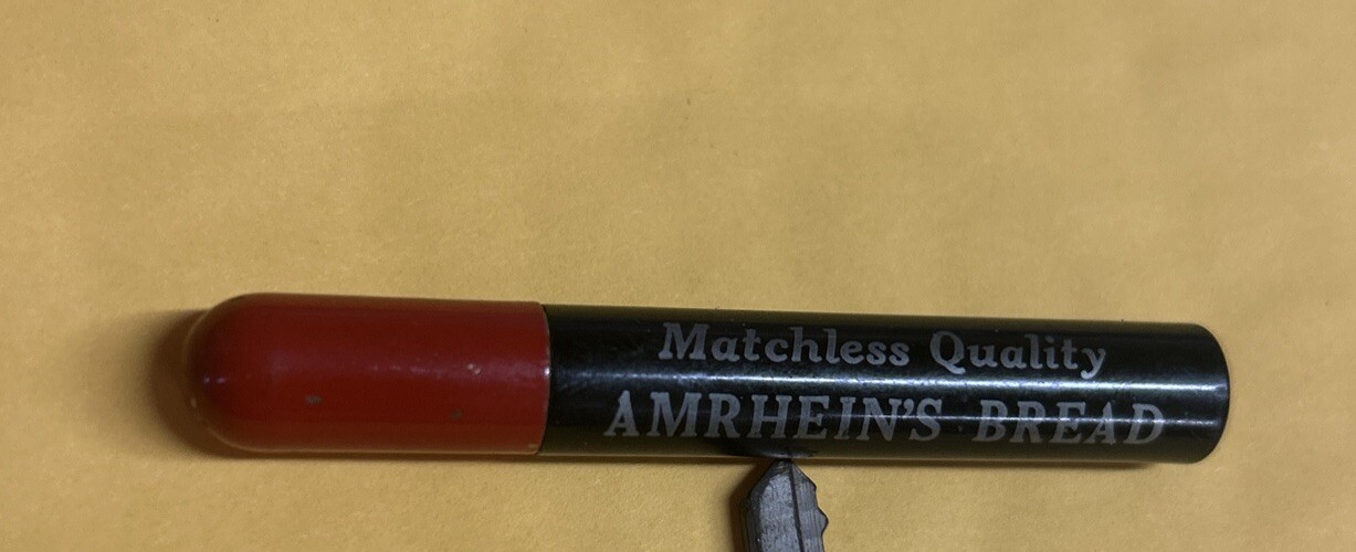 Vintage Advertising Redi-Lite Stick Lighter" Matchless Quality Amrhein's Bread"