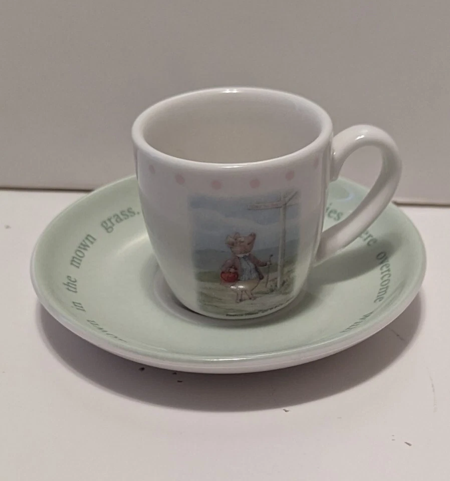 Mini platillo de taza de té Pottery Barn Kids Beatrix Potter 2010 FW & Co 2" té Foto 2 de 4