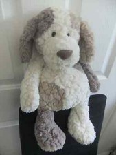 15" LARGE TAN GREY CREAM PUPPY DOG TEDDY BEAR SOFT CUDDLY TOY A