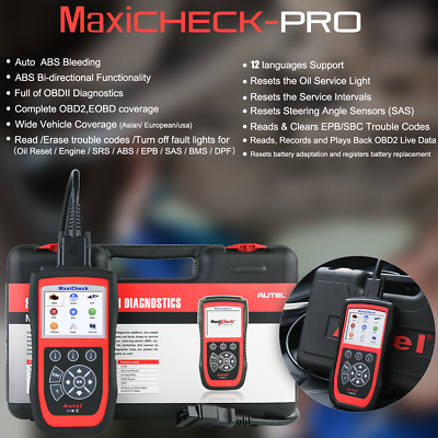 Autel MaxiCheck Pro OBD2 Diagnostic Tool Cod/e Reader Scanner ABS Bleeding DPF - Foto 2