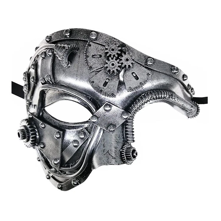 Steampunk Phantom Masquerade Cosplay Medieval Retro Mask CyberPunk Halloween Cos - Image 2 of 4