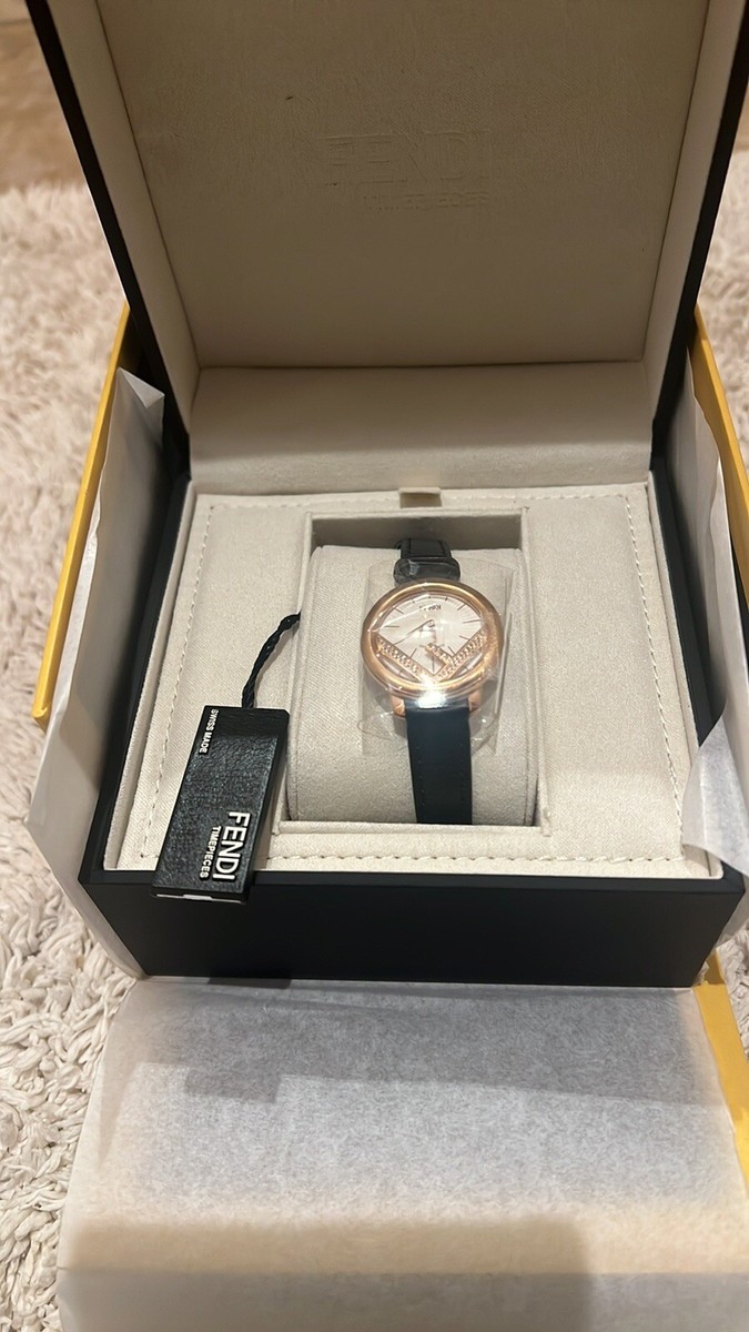 Fendi Run Away Rose Gold Watch With Diamonds (NWT) Fendi Run Away Diamond Watch - Gold | Editorialist main image 3