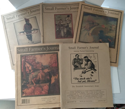 Small Farmer's Journal lot of 5: VTG 1997-2007 horse-farming mules poultry