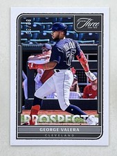 George Valera 2022 Panini Three And Two Prospects /99 #P-14 Indians Trading Card