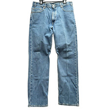 VTG Levi's 505 Men's 36x32 Regular Fit Straight Leg 90s Light Blue Wash