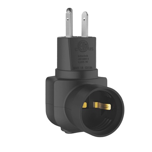 Outlet to Socket Adapter, E26/E27 Plug-in Light Socket 3-Prong Outlet Socket 360 - Picture 6 of 16
