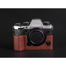 Genuine Leather Cowhide Camera Case Body Half Base For Fuji XT5 Fujifilm X-T5