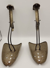 2 Vintage EKCO Metal Adjustable Shoe Stretchers Trees Inserts