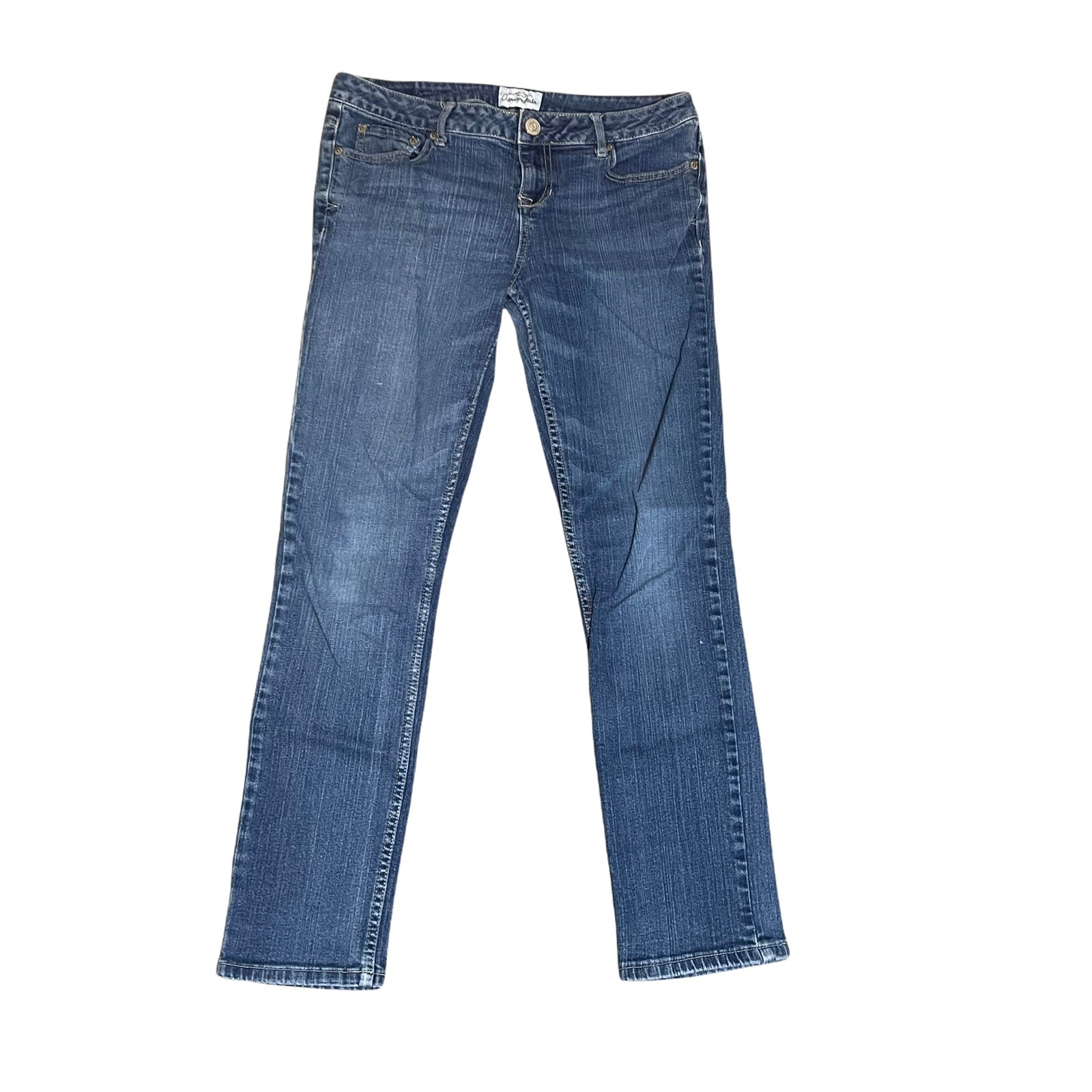 Aeropostale Bayla Mid Rise Medium Blue Denim Skinny Jeans Womens Size 9/10 Short