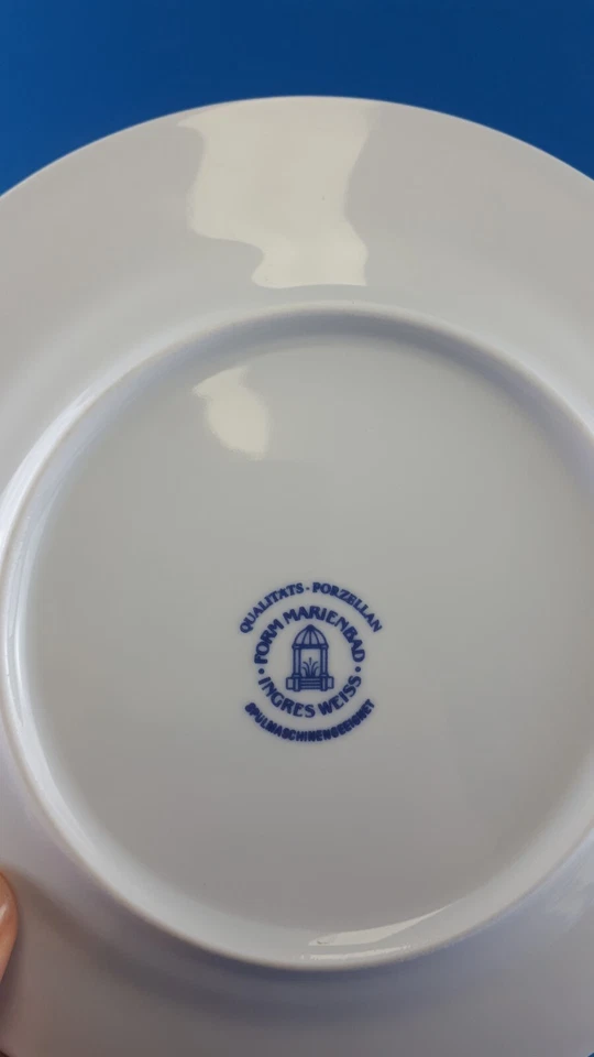 Form Marienbad Ingres Weiß blauband blau Kuchenteller - Bild 2 von 2