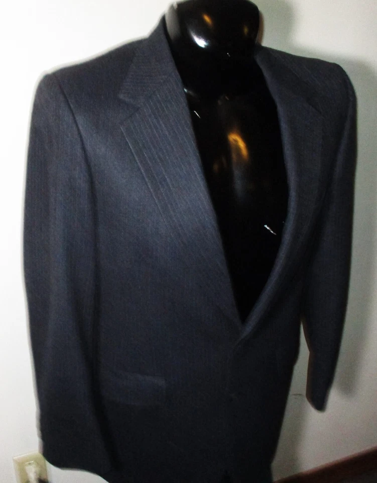 Traje 38R BILL BLASS Azul Gris 100% Lana 2 Piezas Para Hombre Talla 38 R, 33X31 Foto 3 de 4
