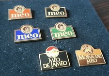 Rare Lot collection de 6 Pin's café Méo café coffee torréfaction BIO (EGF)