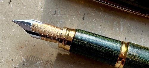 SHOPRETOURE! WATERMAN Man Wood Füllhalter, grün, M Feder. SELTEN! - Bild 4 von 4