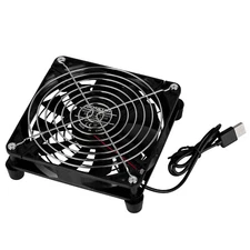 USB Fan Stand 1100RPM Router TV Box AV Receiver PC Cooling 140mm External Cooler