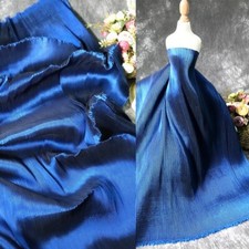 Plissiert Satin Stoff Rüschen Kunstseide Zerkleinert Plissee Dehnbar DIY Kleid