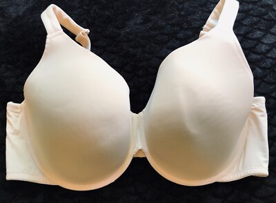 ~LIVELY~Women s Size 44DD~Nude Satin Wireless Bra~149969~EUC