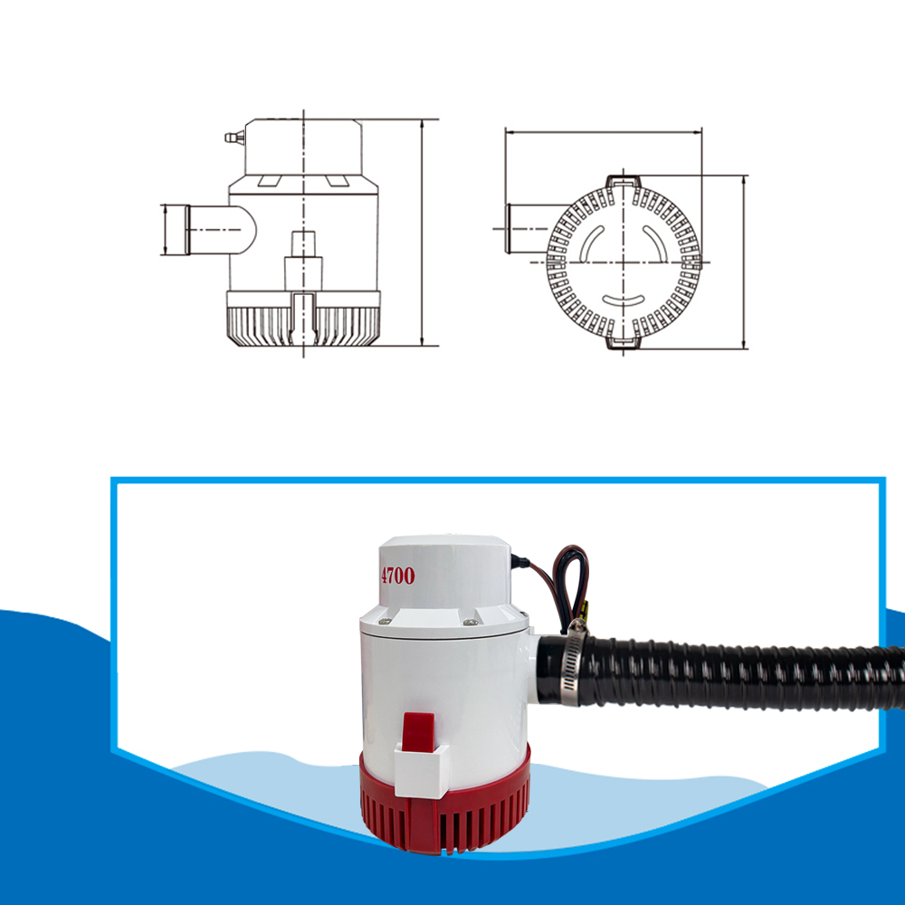 12V 4700 GPH Bilge Pump Boat Marine Yacht Submersible Water Pump eBay