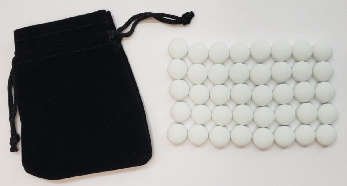 Set Da 40 Pedine In Vetro Color Rosa Opaco Per Gioco Pente O Pietra &mdash; Pezzi Di Ricambio Nuovi