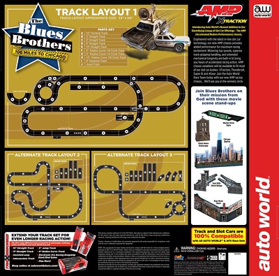 Auto World 28' Blues Brothers 106 Miles to Chicago Giant Slot Car