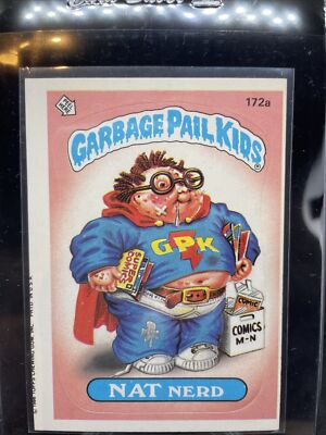 Garbage Pail Kids 5th Series Nat Nerd Card 172a MISCUT MIS-CUT