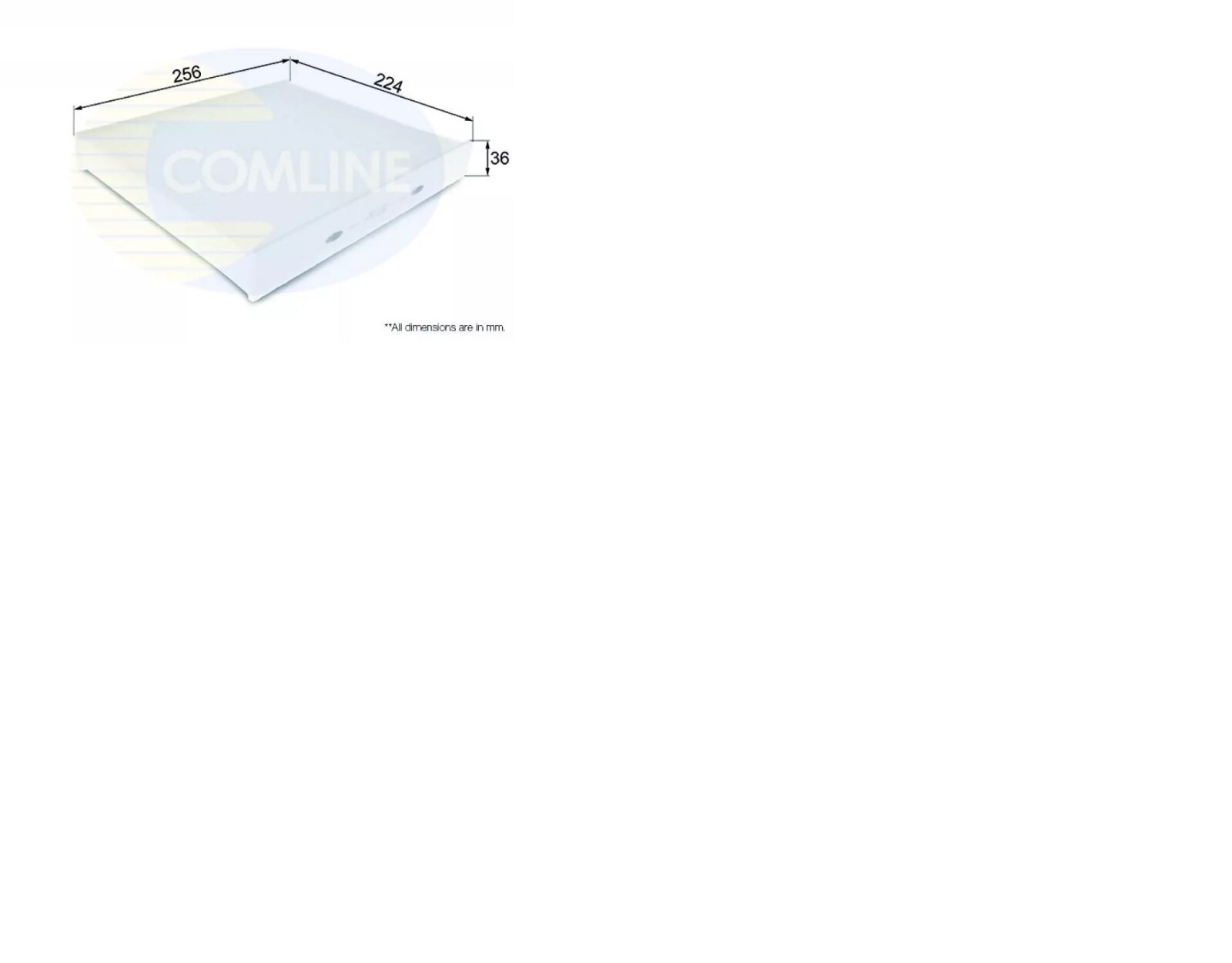 Comline EKF332 Pollen / Cabin Filter WP2086 Replacement
