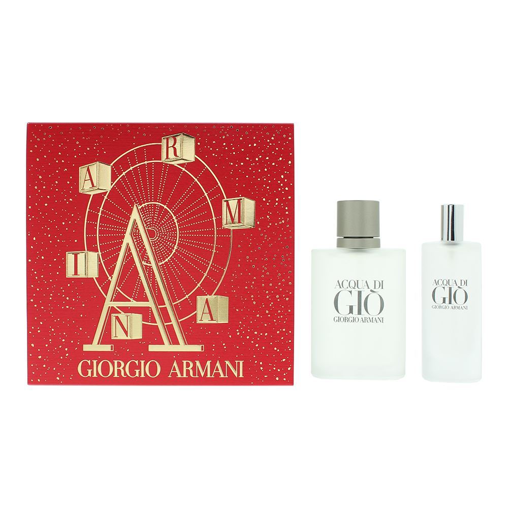 Giorgio Armani Acqua Di Gio 2 Piece Gift Set: EDT 50ml - EDT 15ml Men Perfume