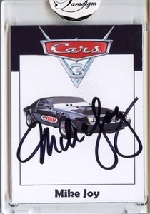 -CARS- Mike Joy Signed/Autograph/Auto Walt Disney/Pixar NASCAR Movie Card
