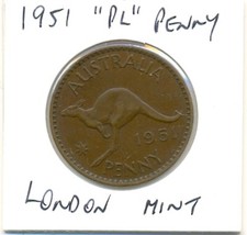 Australia: 1951 King George VI Penny 1d 