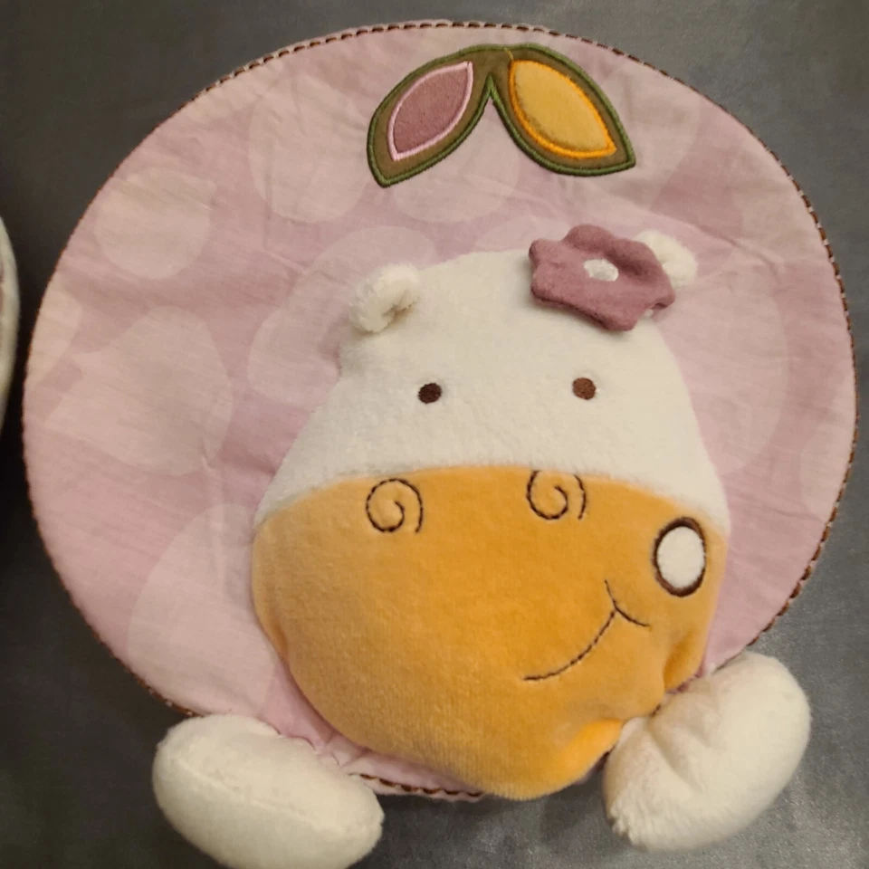 Raro Cocalo Baby Jacama Macaco Girafa 2 Meninas Parede Redonda Penduradas Quarto de Berçário - Imagem 3 de 4