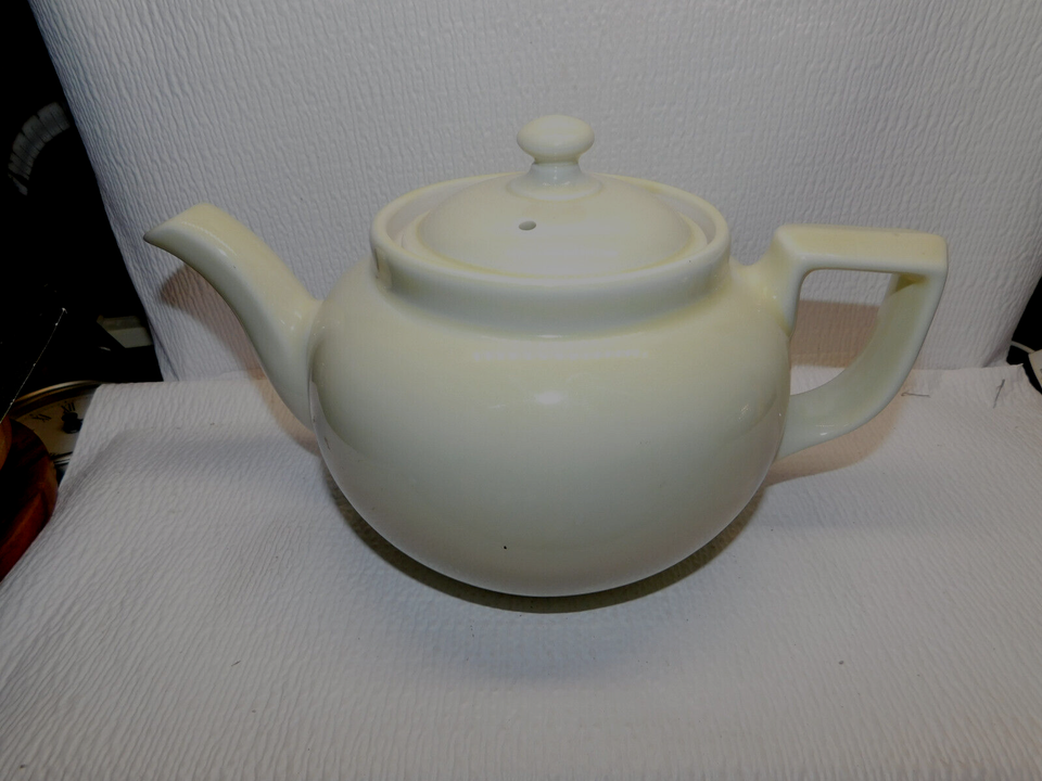 White Pottery Hall Teapot eBay