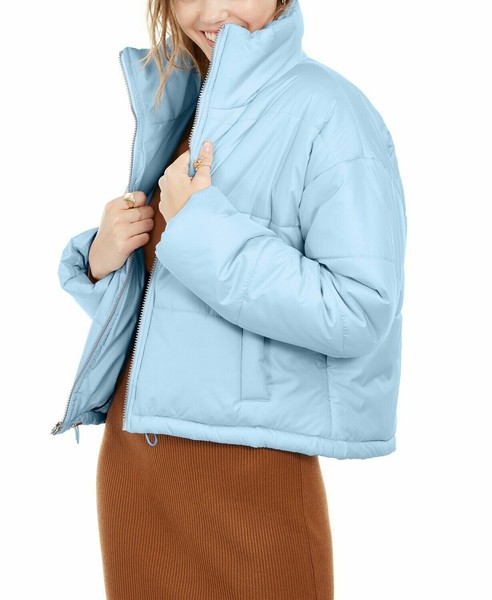 light blue padded coat