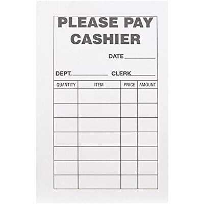 Centurion Pad Please Pay Cashier 2-3/4 In. X 4-1/4 In. 1000 Pack