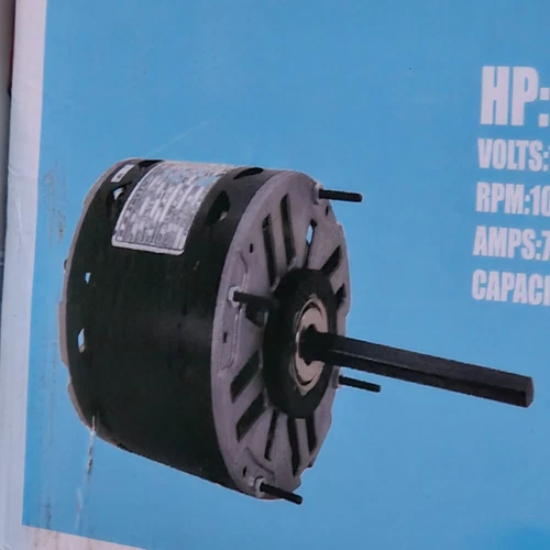1/2 HP 115V 1075 RPM 3-Speed Electric Motor – HVAC Blower Fan – New in Box