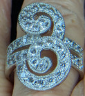 Beautiful Silver CZ Women's Statement Ring Size 10 — photo 2