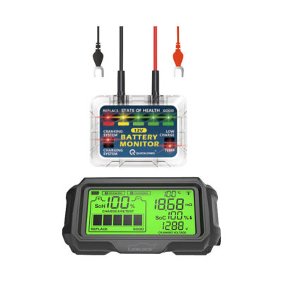Lescars Kfz-Batterie-Wächter mit Solar-Funk-Monitor, Alarm, für 12-V-Batterien
