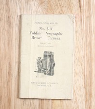 KODAK NO. 2A FOLDING AUTOGRAPHIC BROWNIE INSTRUCTION BOOK/cks/201117